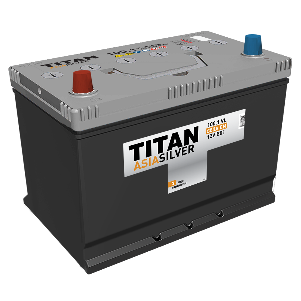 Аккумулятор Аккумулятор TITAN ASIASILVER 6СТ-100.1 VL  B01 Titan