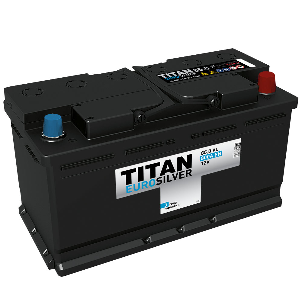 Аккумулятор Аккумулятор TITAN Euro silver 6СТ-85.0 VL  Titan