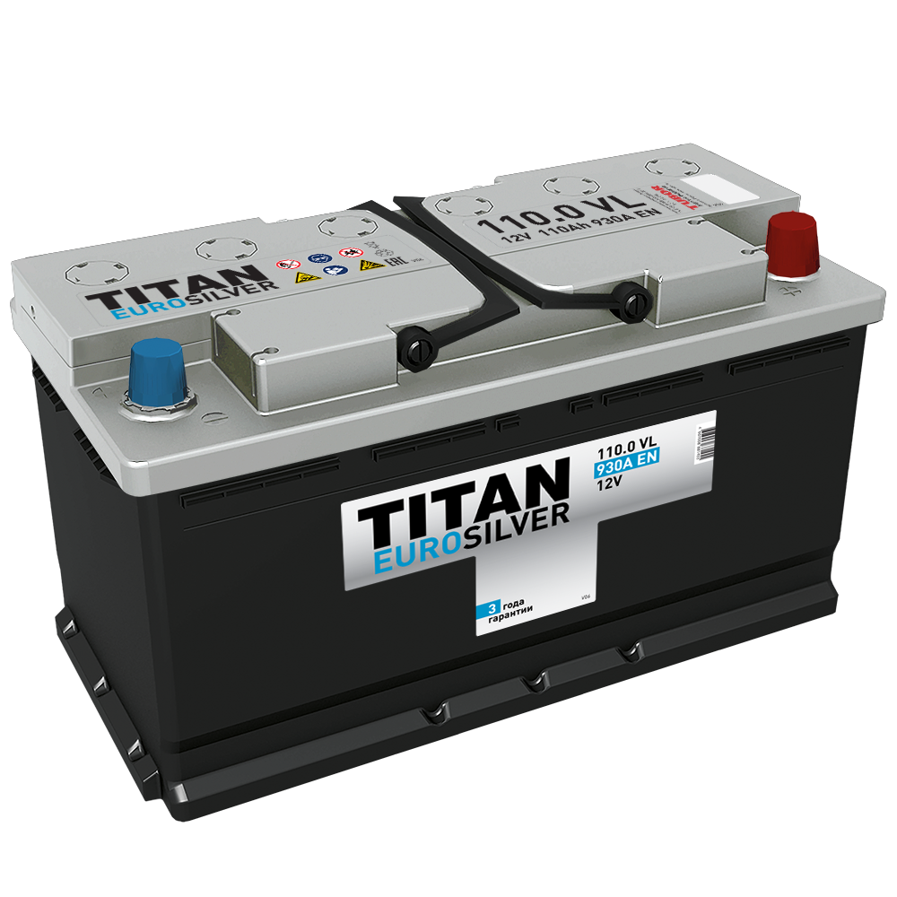 Аккумулятор Аккумулятор TITAN Euro silver 6СТ-110.0 VL Titan