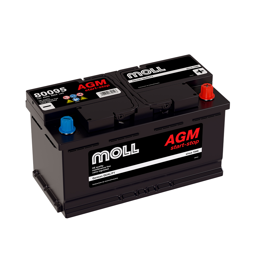 Аккумулятор MOLL AGM 95 А/ч (80095) — Германия, купить в СПб