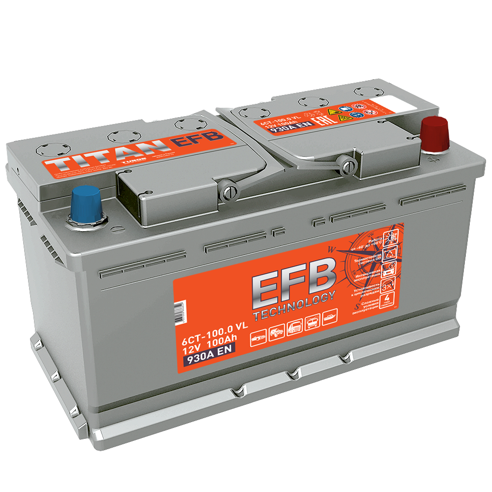 Аккумулятор Аккумулятор TITAN EFB 6СТ-100.0 VL Titan