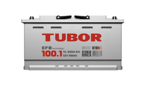 Аккумулятор TUBOR EFB 100.1 левый+