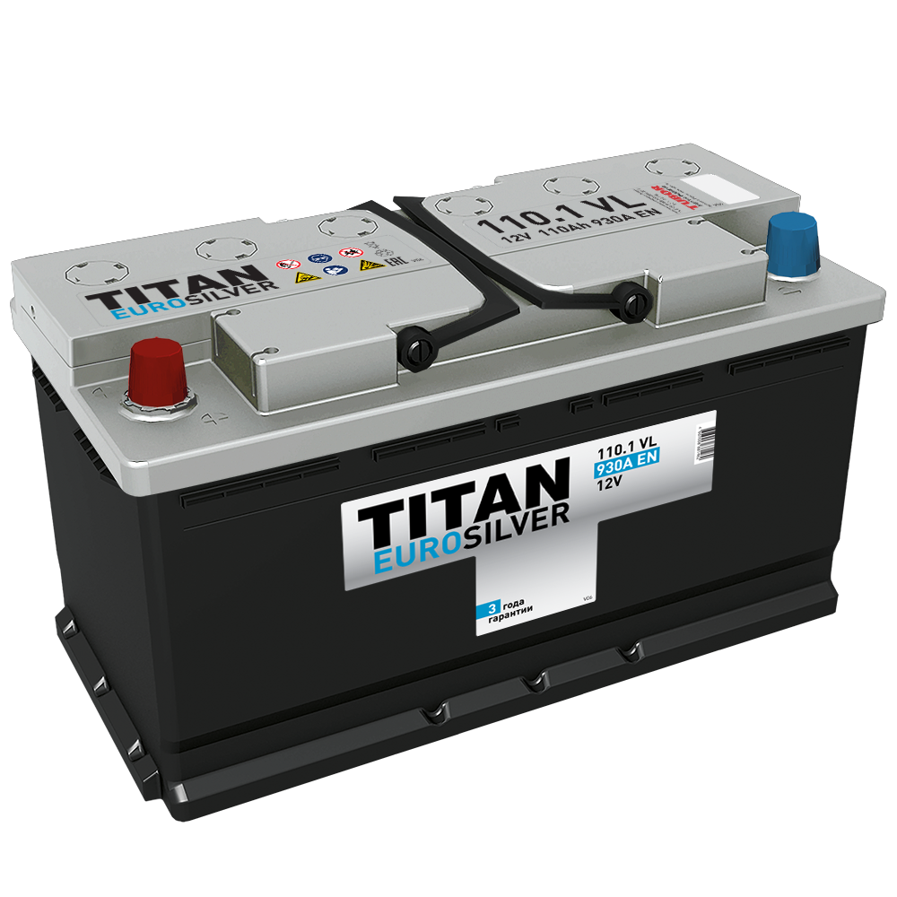 Аккумулятор Аккумулятор TITAN Euro silver 6СТ-110.1 VL Titan
