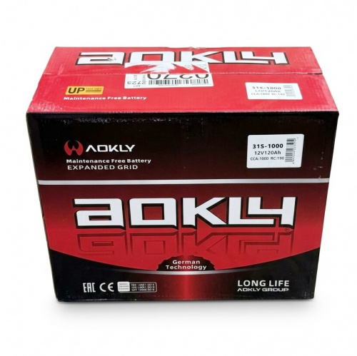 Аккумулятор AOKLY ASIA 120 А/ч прямой L+ (E41)