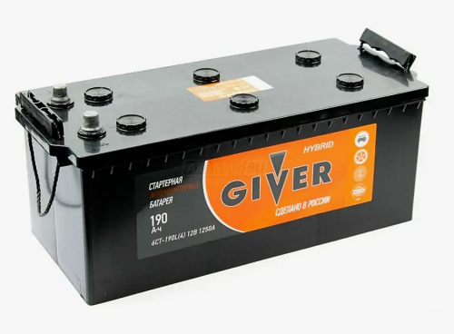  Аккумулятор GIVER HYBRID 190 Ач (3) евро конус, левый+ 