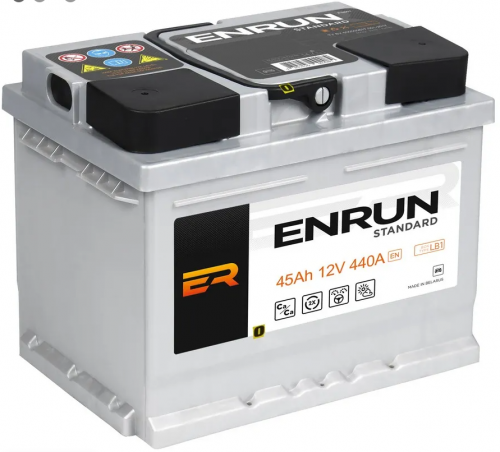 Аккумулятор ENRUN Standart 45 А/ч Обратная R+ 207x175x175 EN420 А (низкий) детальное фото — аккумулятор ENRUN европейские технологии ExMet | Аккумуляторная Балтийская Компания СПб
