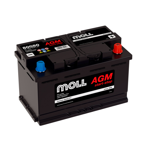 Аккумулятор MOLL MOLL AGM 80ач евро 800А 315х175х190 L4 (80080) — купить в СПб
