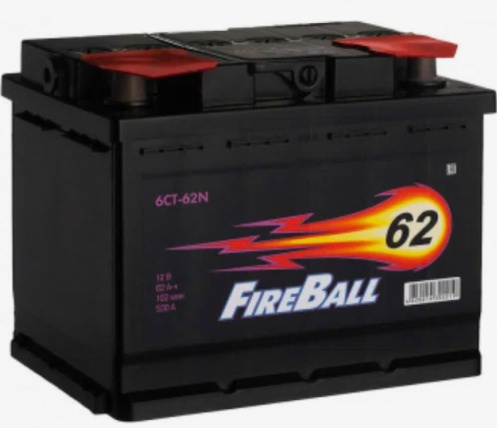  Аккумулятор FIRE BALL 62 Ач (1) левый+ 