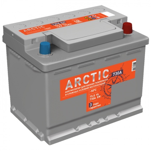 TITAN ARCTIC 75.0 VL – морозостойкий аккумулятор с пусковым током 730А