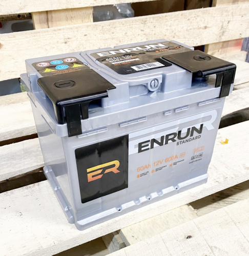 Аккумулятор ENRUN Standard 60 А/ч правый+ детальное фото — аккумулятор ENRUN европейские технологии ExMet | Аккумуляторная Балтийская Компания СПб