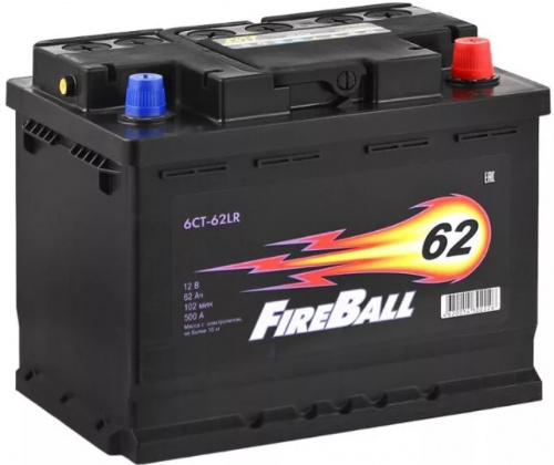 Аккумулятор FIRE BALL 62 Ач  (0) правый+