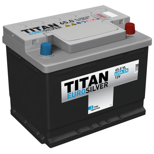 Аккумулятор TITAN Euro silver 6СТ-65.0 VL — купить в магазине Аккумбалт