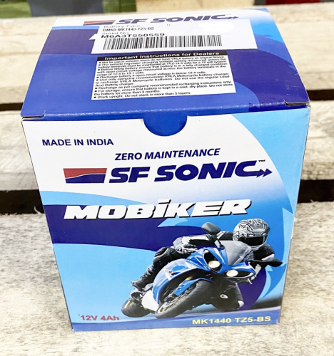 Аккумулятор для мотоцикла SF SONIC MOBIKER 12V/4Ач (TZ5-BS)