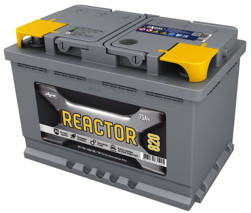  Аккумулятор АКОМ Reactor  75 Ah прав+ 