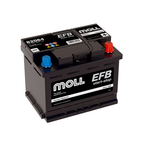 Аккумулятор MOLL MOLL EFB (Start-Stop) 64ач евро 680А 242х175х190 L2 (82064) — купить в СПб