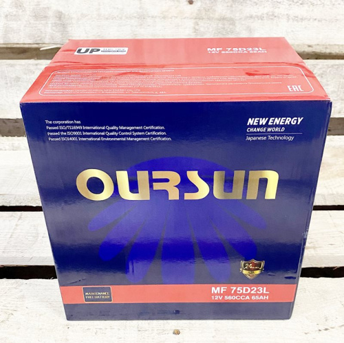 Аккумулятор автомобильный 60 ач OURSUN в коробке