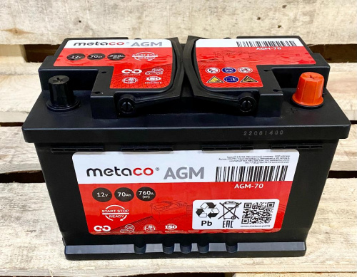 Аккумулятор Аккумулятор Metaco battery AGM-70 METACO — детальное фото