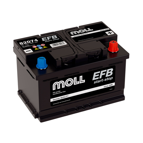 Аккумулятор MOLL MOLL EFB (Start-Stop) 74ач евро 780А 278х175х190 L3 (82074) — купить в СПб