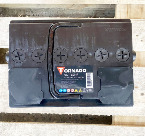 Аккумулятор автомобильный TORNADO 62 ач - dbl cdth[e