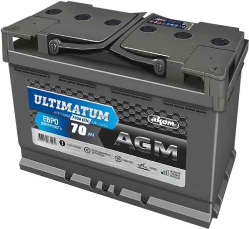 Аккумулятор Аком Ultimatum AGM  70Ah